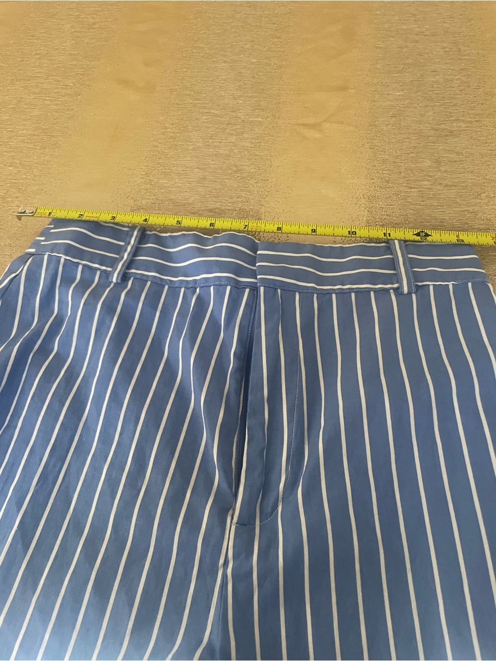 Reformation Blue Striped Matching Set Shirt & High Rise Shorts Size S - Picture 11 of 12